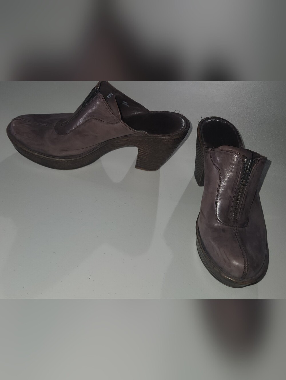 Born Leather Haledon Mule Clogs Light Brown Size 9 - Picture 6 of 10